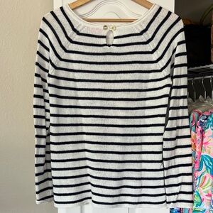 Lilly Pulitzer Navy and White Striped Sweater